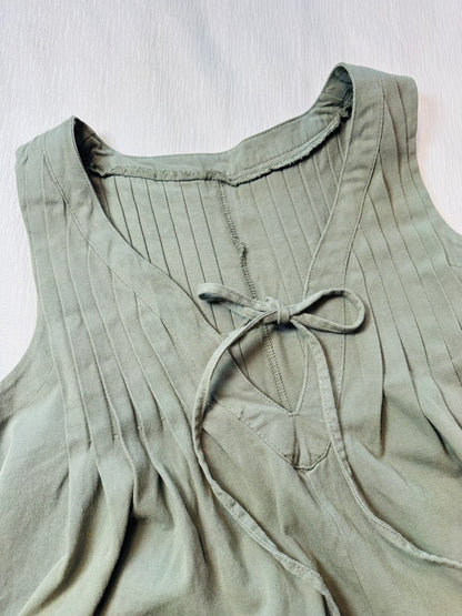 On The Front Lines Denim Romper