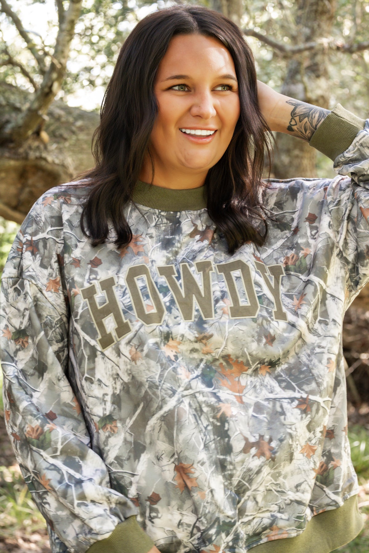 HOWDY Camo Pullover Sweatshirt