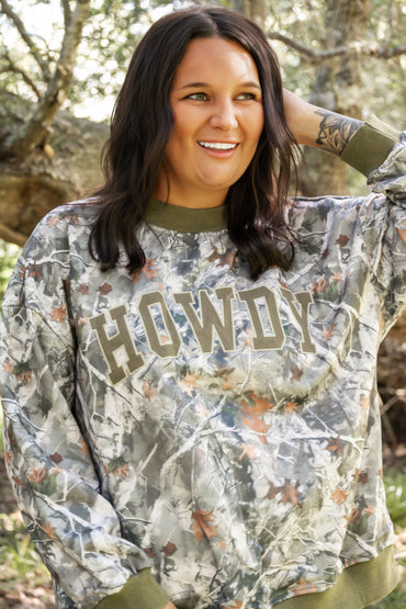 HOWDY Camo Pullover Sweatshirt