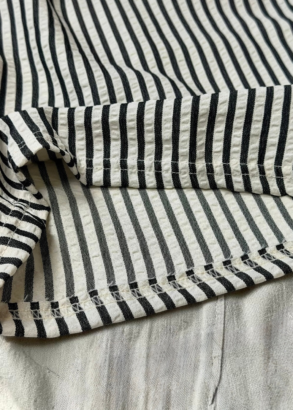 Resort Time Stripe Linen Shorts