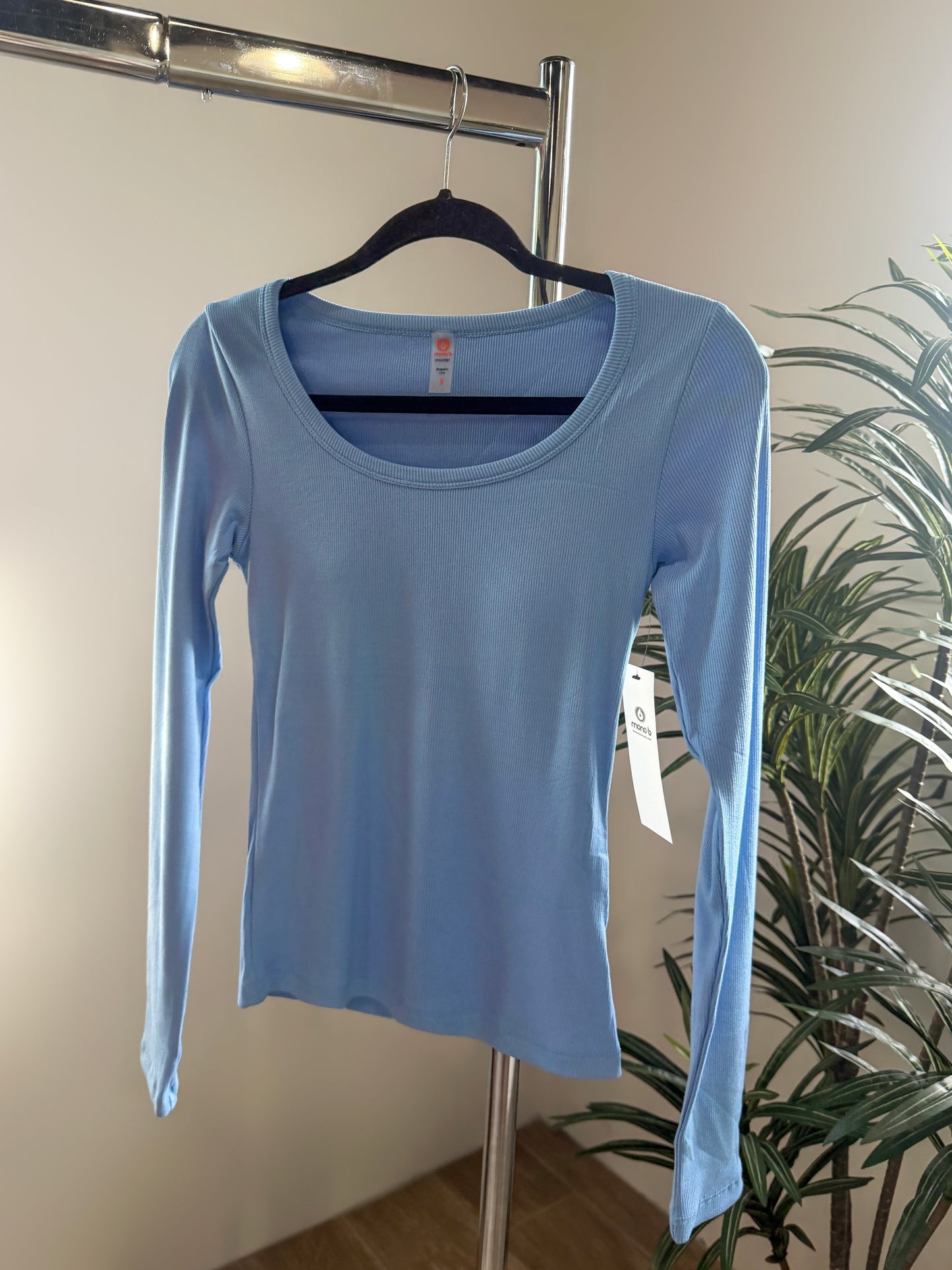 Micro Ribbed Core Classic Long-Sleeve Top