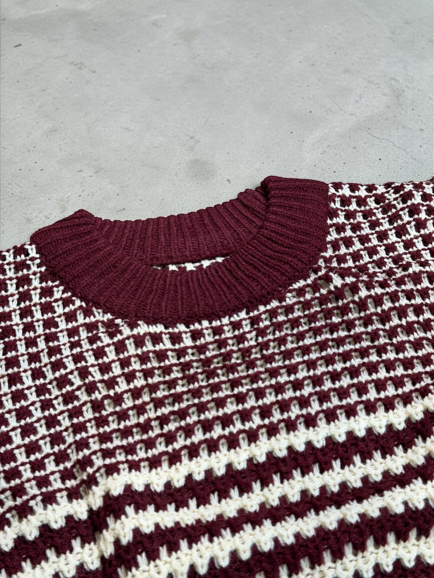 Crimson Drape Sweater Top