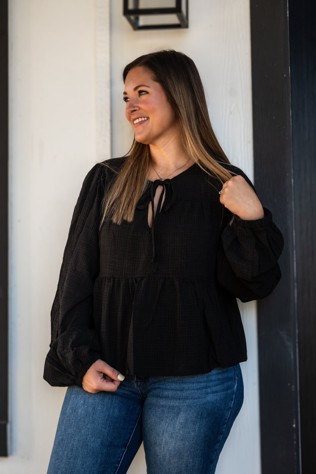 Celine Tie-Front Blouse Top