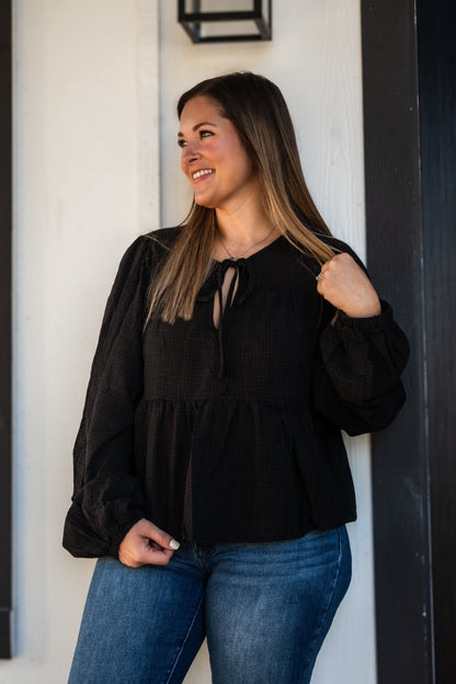 Celine Tie-Front Blouse Top