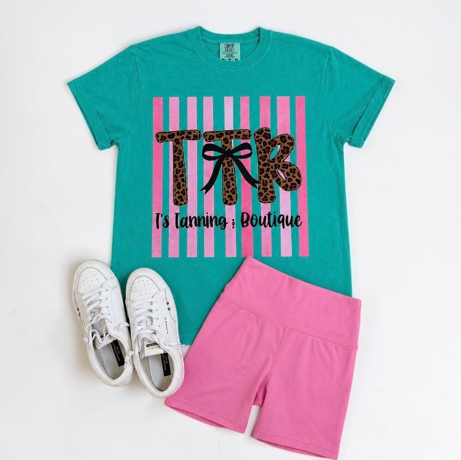 TTB Leopard Stripe Graphic T-shirt