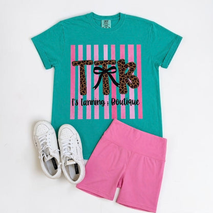 TTB Leopard Stripe Graphic T-shirt