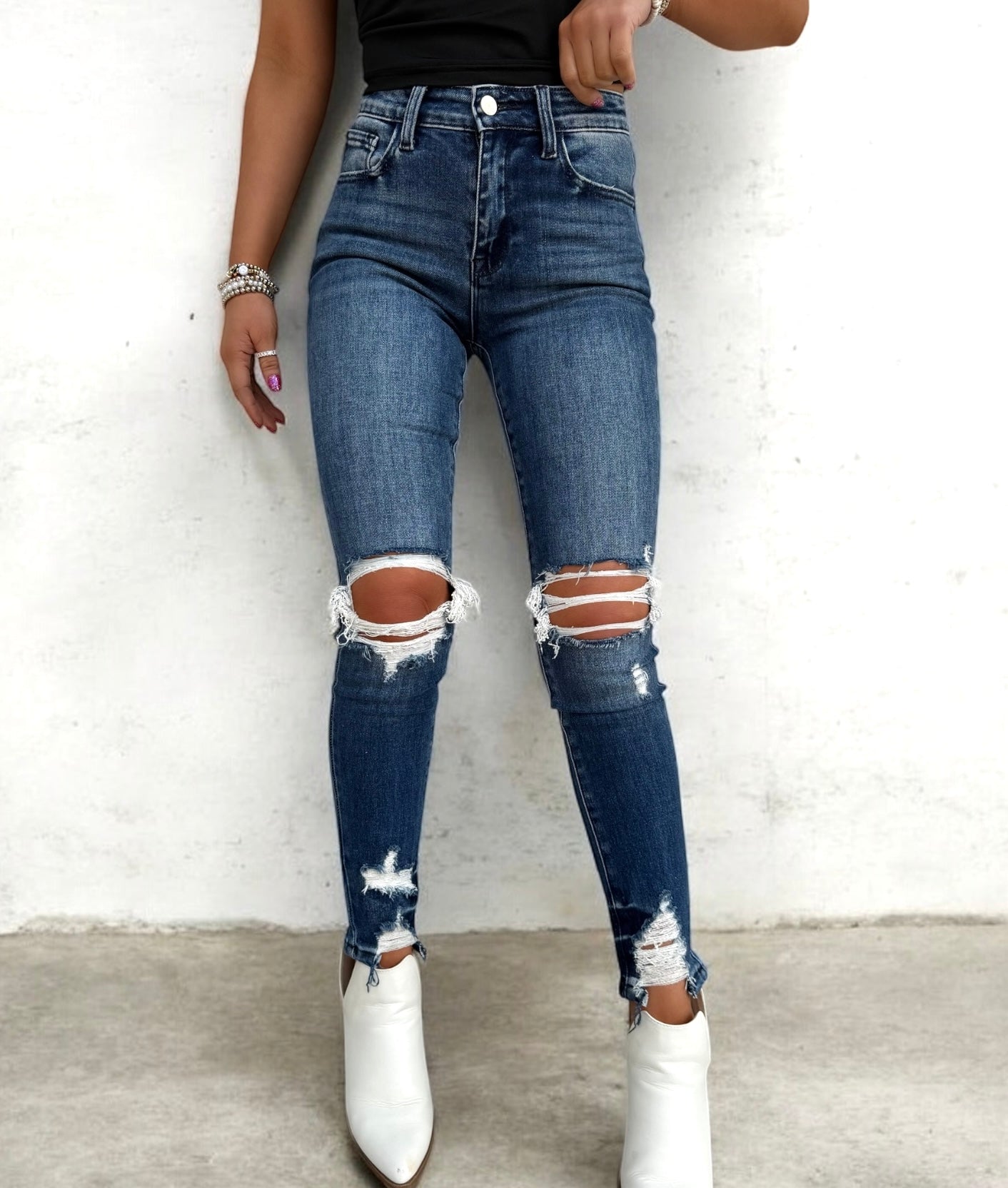 DARK WASH Elm Street Skinny Jeans