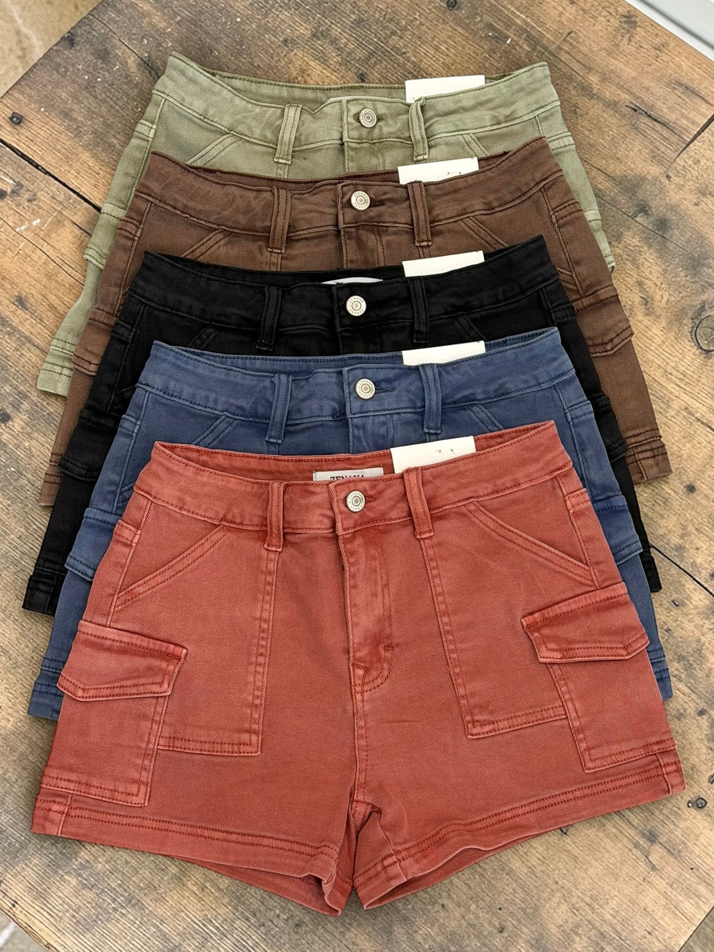 Classic Everyday Cargo Denim Shorts
