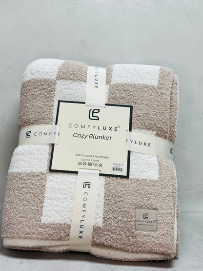 Checkered Luxe Throw Blanket