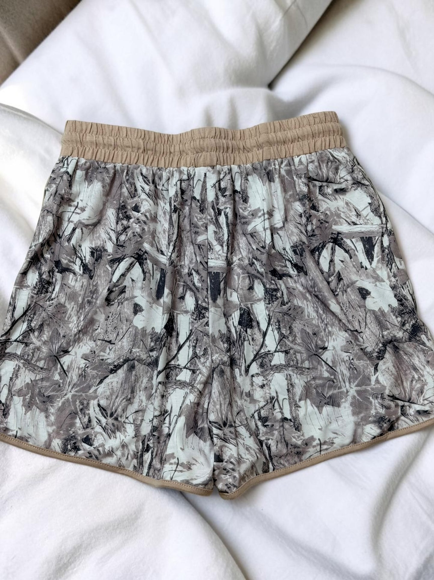 Urban Woodland Camo Drawstring Shorts