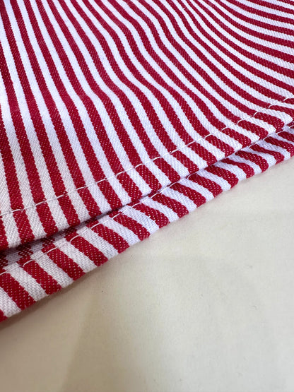 Welcome To America Striped Denim Shorts