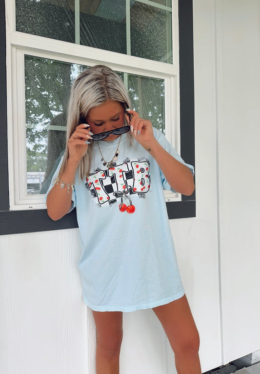 TTB Checkered Cherries Graphic Top