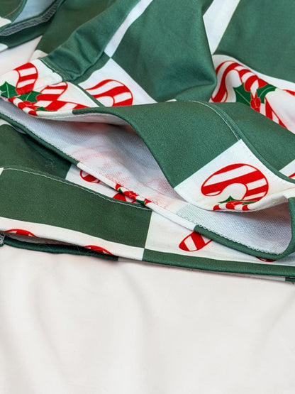 Peppermint Checkered Long Pajama Set