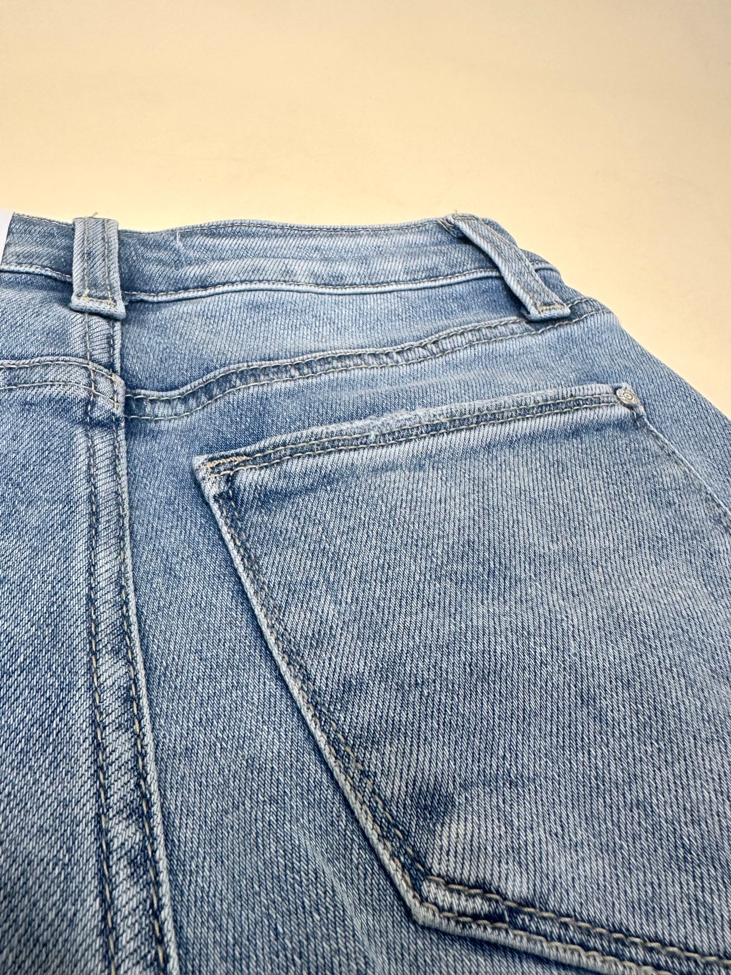 Only The Best Distressed Light Wash Denim Shorts