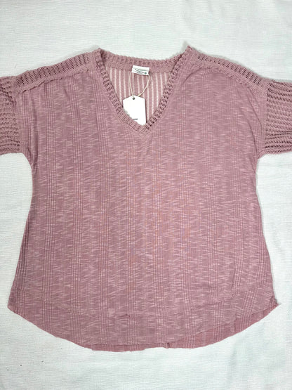 Oversized Contrast Comfy Knit Top
