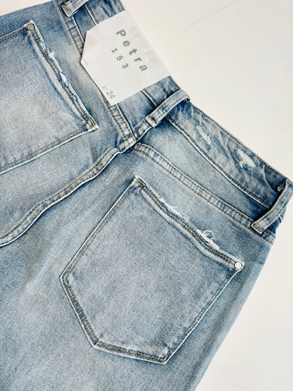 Lila Mae Distressed Vintage Flare Jeans