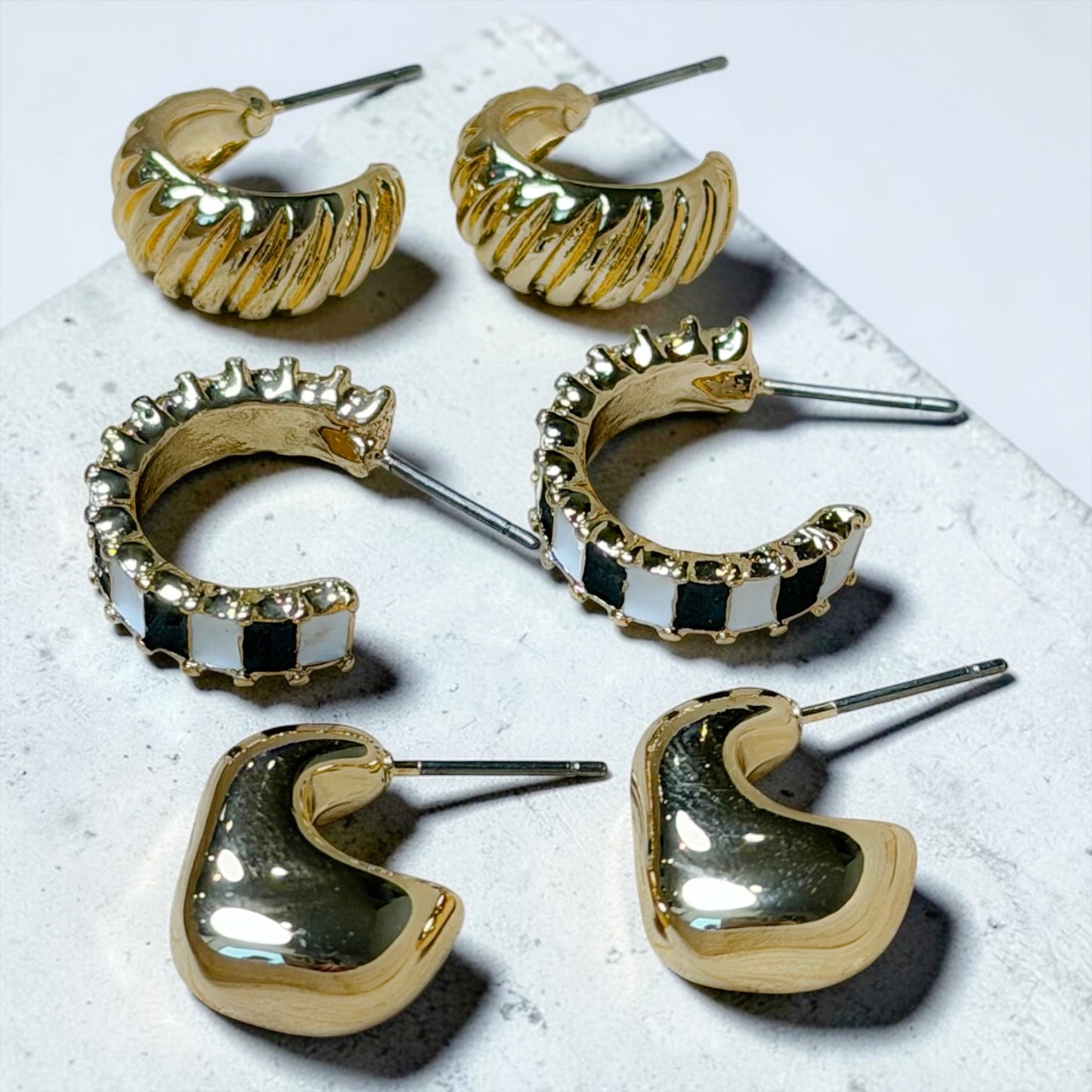 Check Yourself Trio Earring Set