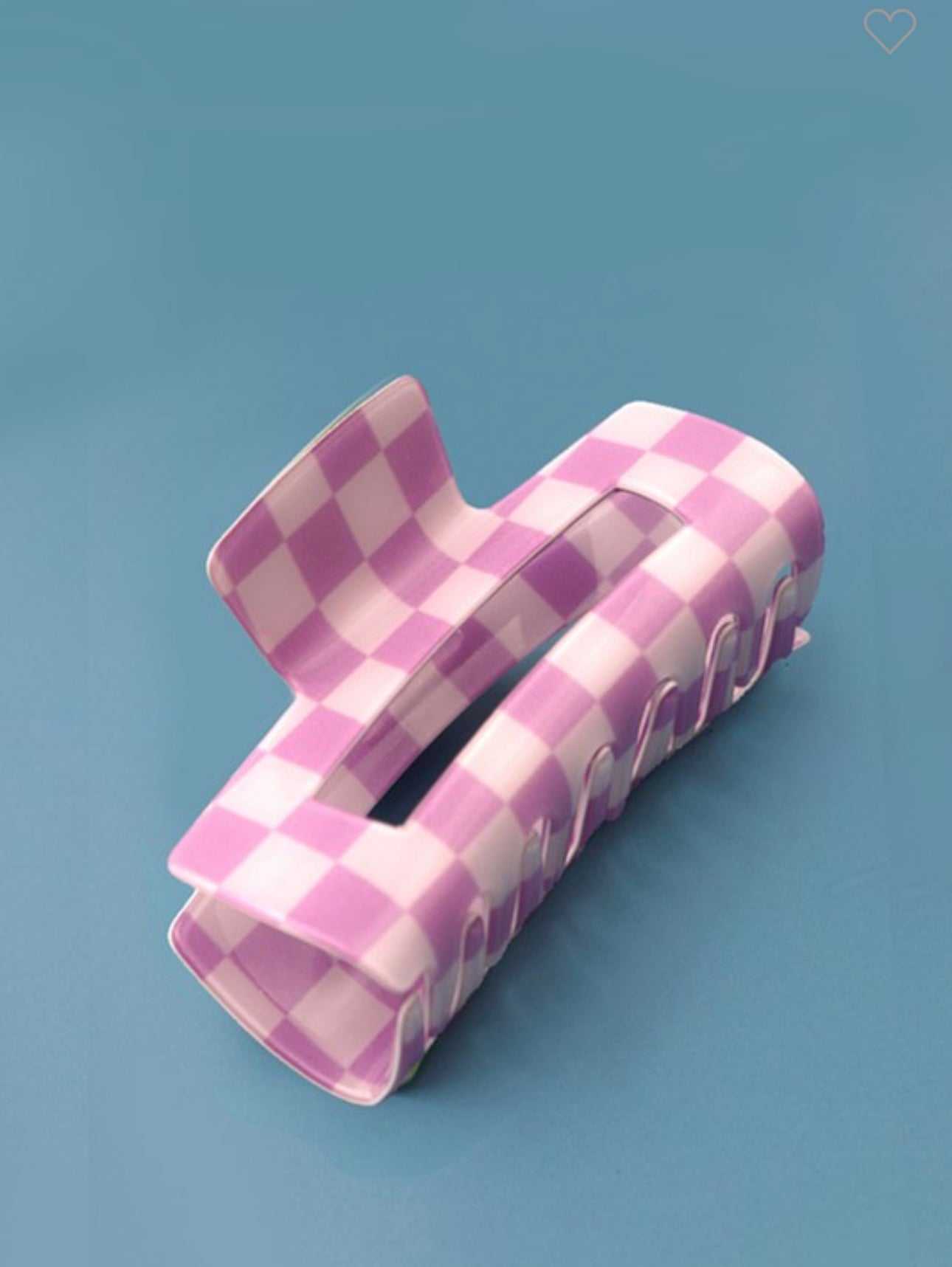 Checkered Print Mega Hold Claw Clip
