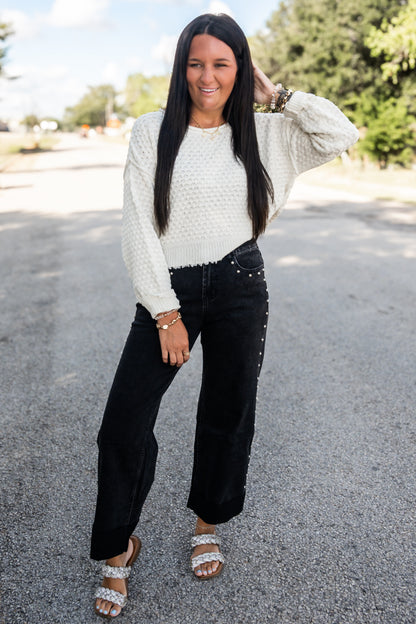 Reese Rebel Studded Black Denim Jeans