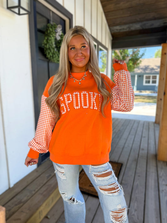 SPOOKY Mock Neck Sweatshirt