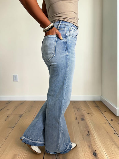 Hazel High‑Rise Palazzo Jeans