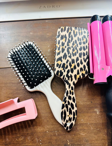 Trendy Cheetah Paddle Hair Brush