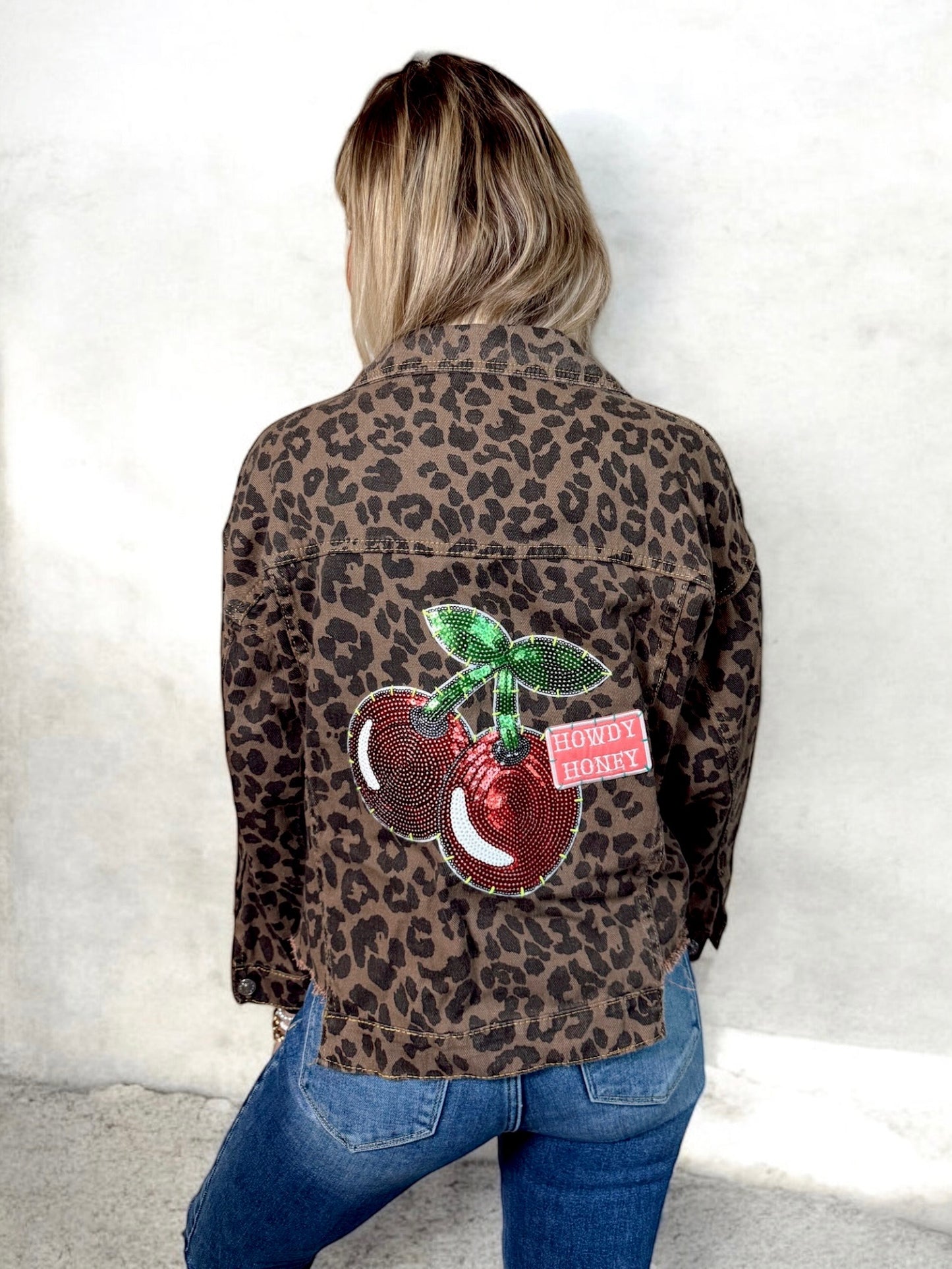 Cover me in Cherries Leopard Jacket