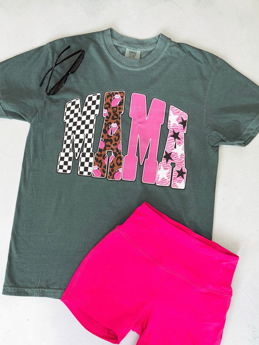 Rockin' MAMA Distressed Graphic T-shirt