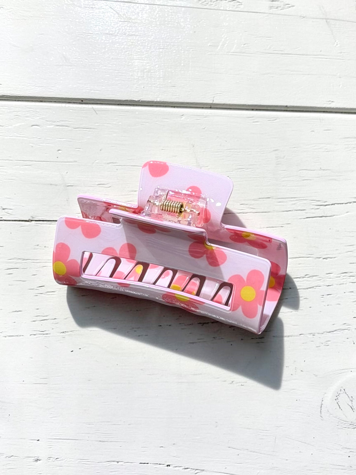 Dainty Flower Print Claw Clip