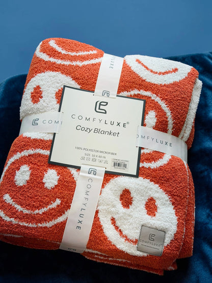 Smiley Luxe Throw Blanket