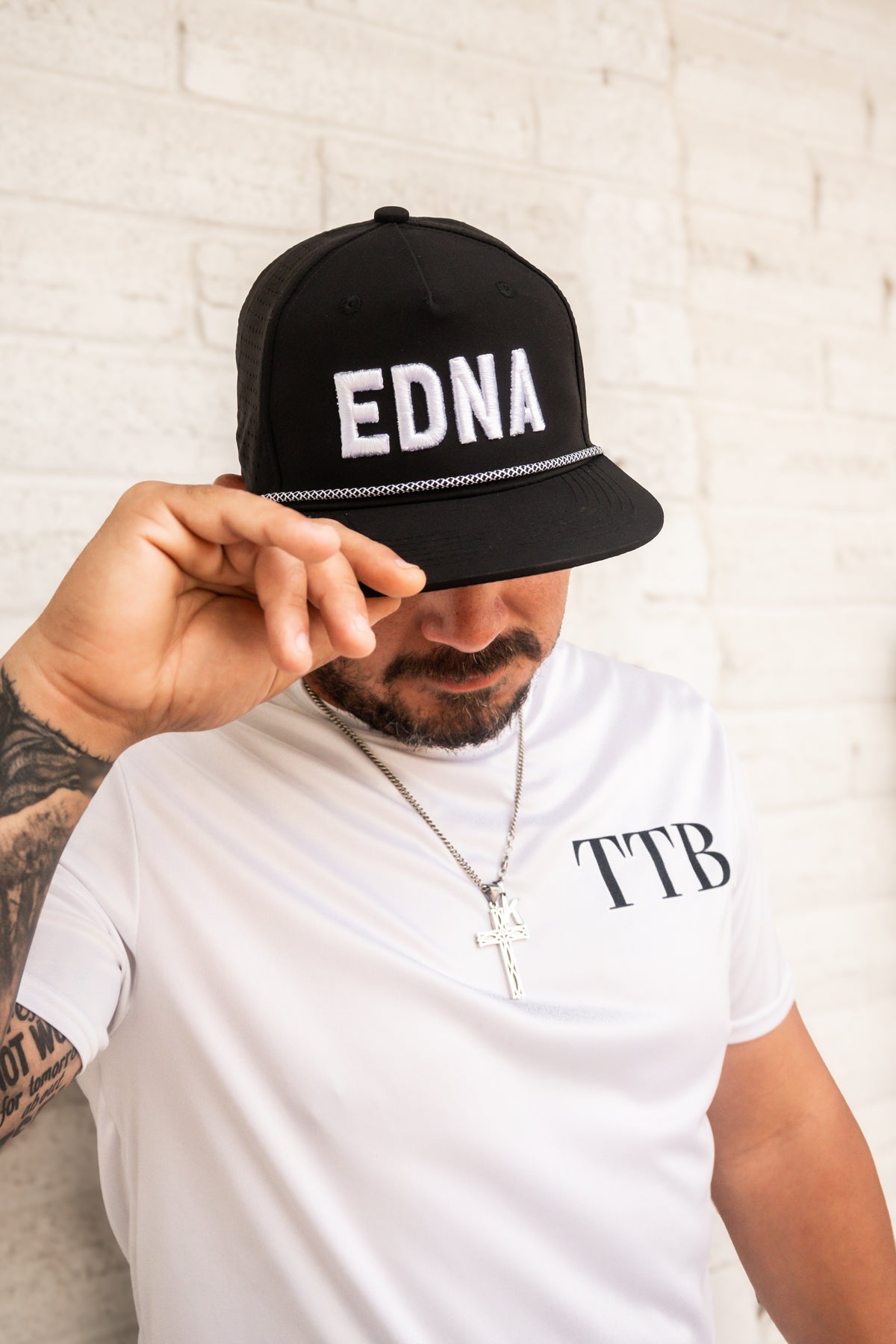 EDNA Black Rope Hat