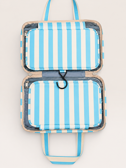 Striped Hanging Toiletry Organizer Bag