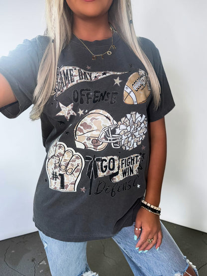 Game Day Collage Graphic T-shirt