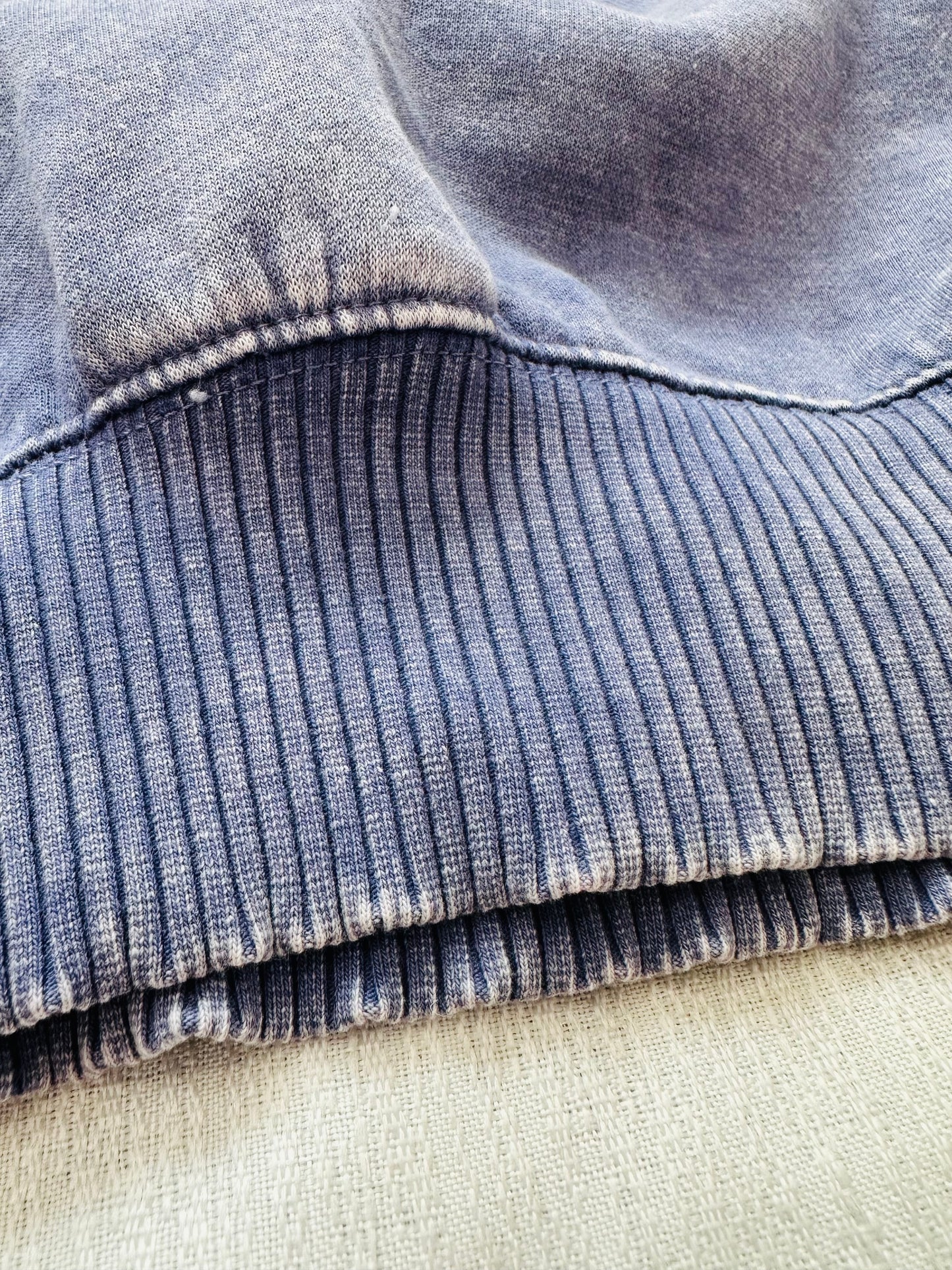 Back to the Basics Acid wash Pullover Tops'