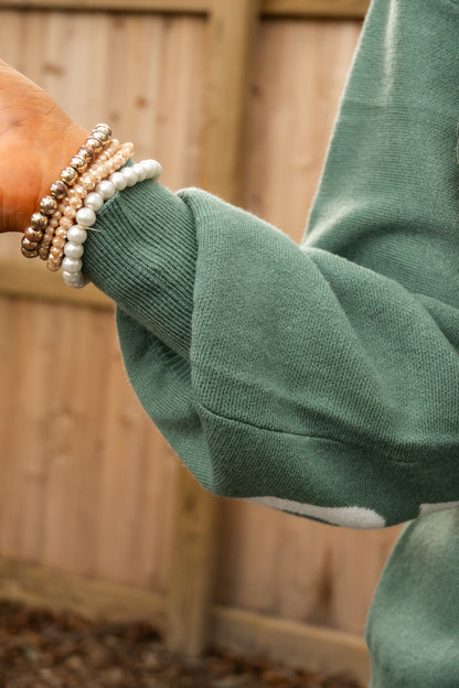 HOHOHO Drop Shoulder Crop Sweater
