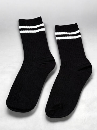 Retro Stripe Half Crew Socks