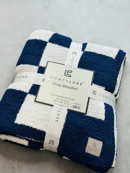 Checkered Luxe Throw Blanket