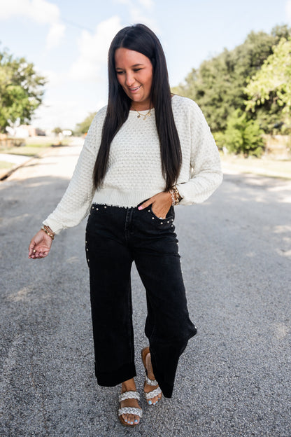 Reese Rebel Studded Black Denim Jeans