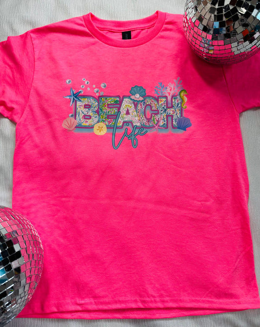 Beach Graphic Tee Size Youth Large