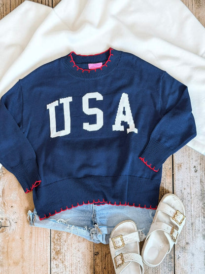 USA Close Knit Sweater Top