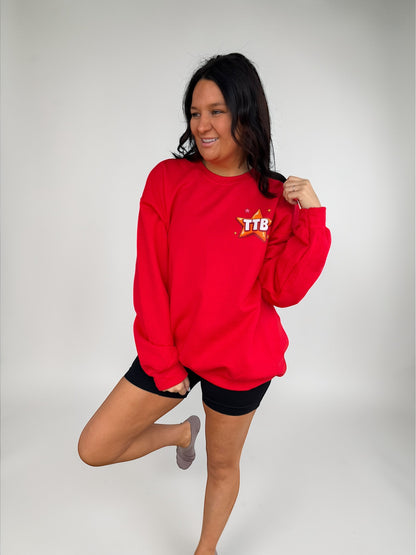 Red TTB Star Graphic Crewneck
