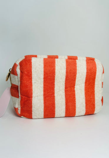Striped Cosmetic Pouch Travel Bag