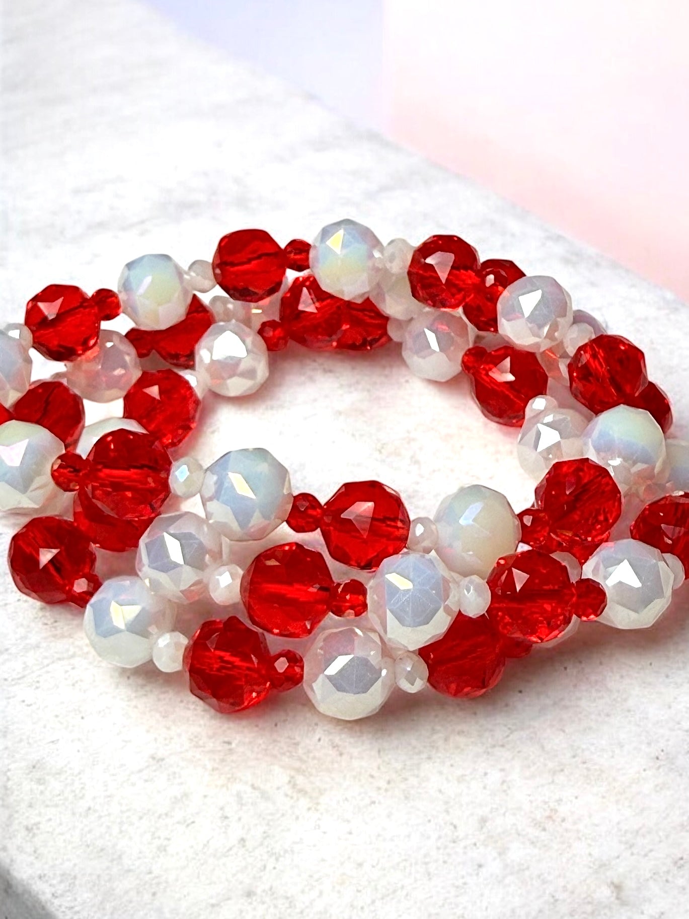 Sweet Swirl Beaded Bracelet Set