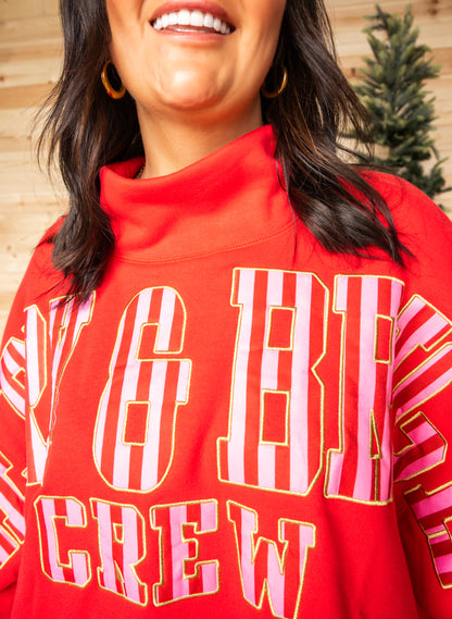 MERRY & BRIGHT Crew Mock Neck Sweatshirt