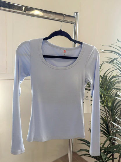 Micro Ribbed Core Classic Long-Sleeve Top