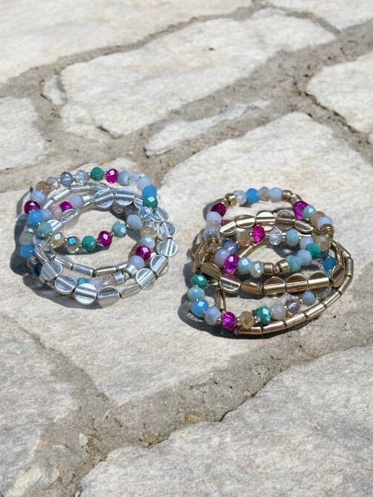 Color Pop Beaded Bracelet Set