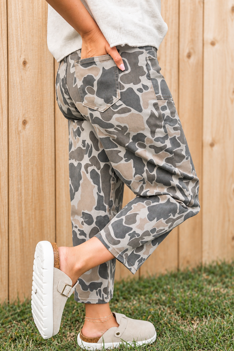 Camo Shift Ankle Jeans