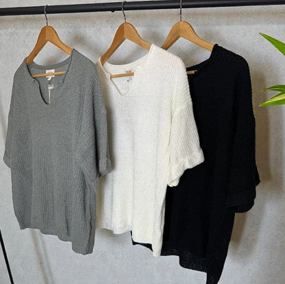 Life Of Leisure Wide Neck Knit Top