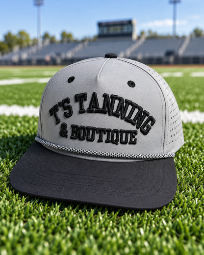 Grey & Black T's Tanning Rope Hat