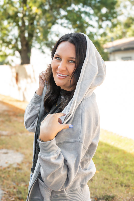 Cozy Crop Zip Hoodie